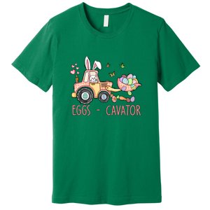  Eggs Cavator Easter Bunny Excavator Cute Toodler Premium T-Shirt