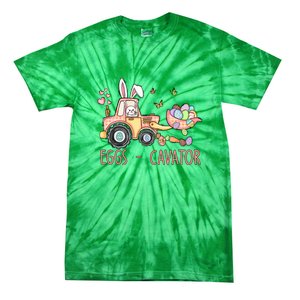  Eggs Cavator Easter Bunny Excavator Cute Toodler Tie-Dye T-Shirt