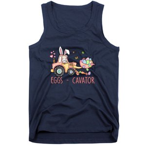  Eggs Cavator Easter Bunny Excavator Cute Toodler Tank Top