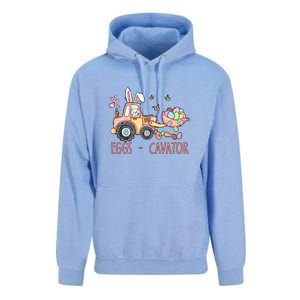  Eggs Cavator Easter Bunny Excavator Cute Toodler Unisex Surf Hoodie