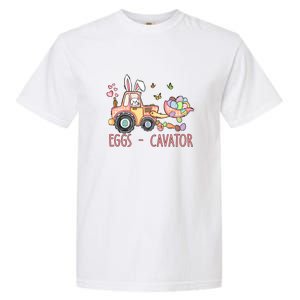  Eggs Cavator Easter Bunny Excavator Cute Toodler Garment-Dyed Heavyweight T-Shirt