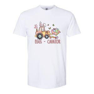  Eggs Cavator Easter Bunny Excavator Cute Toodler Softstyle CVC T-Shirt