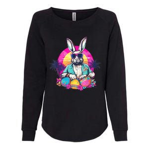 Cute Easter Bunny Retro Miami Look Colourful Eggs Womens California Wash Sweatshirt