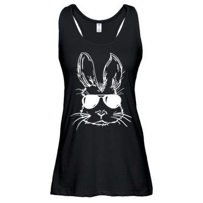 Cool Easter Bunny Sunglass Ladies Essential Flowy Tank