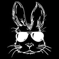Cool Easter Bunny Sunglass Sustainable Beanie