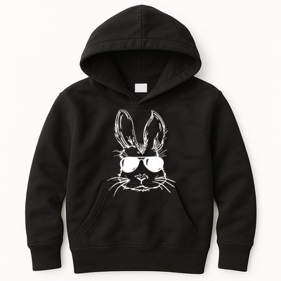 Cool Easter Bunny Sunglass Kids Hoodie
