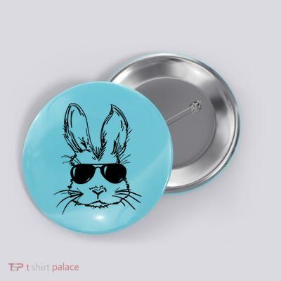 Cool Easter Bunny Sunglass Button