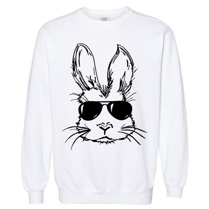 Cool Easter Bunny Sunglass Garment-Dyed Sweatshirt