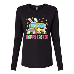 Cute Every Bunny's Favorite School Bus Driver Happy Easter Womens Cotton Relaxed Long Sleeve T-Shirt