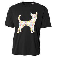 Chihuahua Easter Bunny Dog Silhouette Cooling Performance Crew T-Shirt