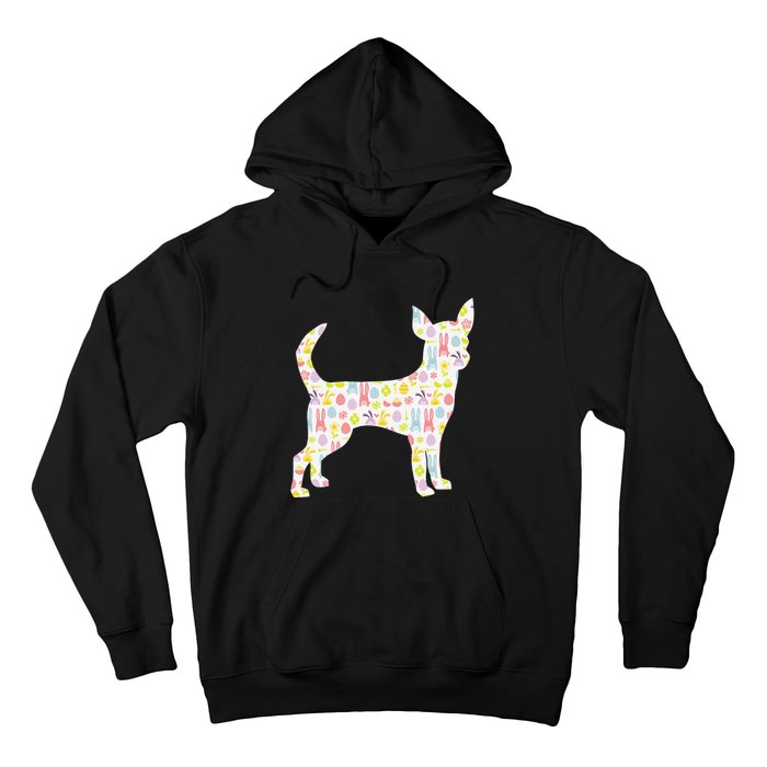 Chihuahua Easter Bunny Dog Silhouette Hoodie