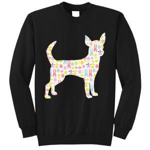 Chihuahua Easter Bunny Dog Silhouette Sweatshirt