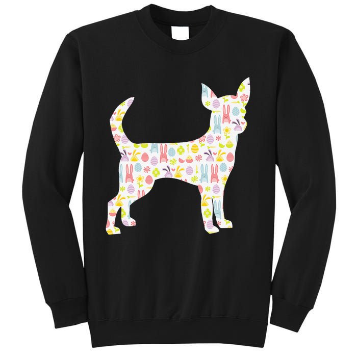 Chihuahua Easter Bunny Dog Silhouette Sweatshirt