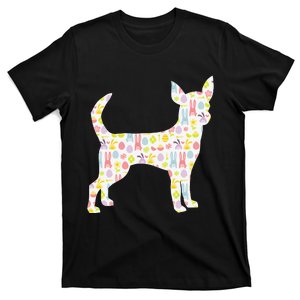 Chihuahua Easter Bunny Dog Silhouette T-Shirt