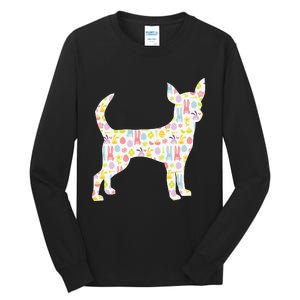 Chihuahua Easter Bunny Dog Silhouette Tall Long Sleeve T-Shirt