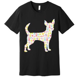 Chihuahua Easter Bunny Dog Silhouette Premium T-Shirt