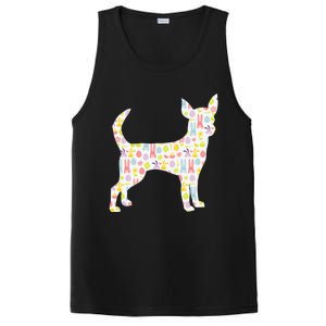 Chihuahua Easter Bunny Dog Silhouette PosiCharge Competitor Tank