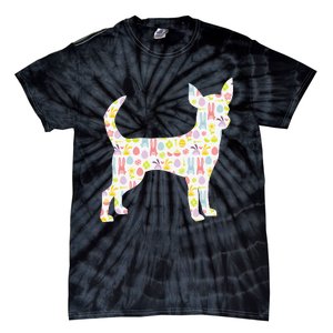 Chihuahua Easter Bunny Dog Silhouette Tie-Dye T-Shirt