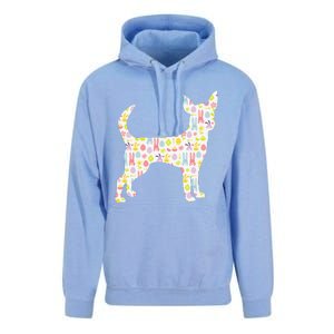 Chihuahua Easter Bunny Dog Silhouette Unisex Surf Hoodie