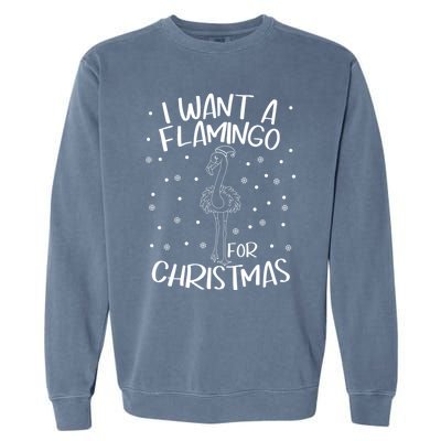 Christmas Exotic Bird Funny Flamazing Flamingo For Christmas Cute Gift Garment-Dyed Sweatshirt