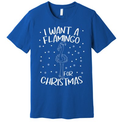 Christmas Exotic Bird Funny Flamazing Flamingo For Christmas Cute Gift Premium T-Shirt