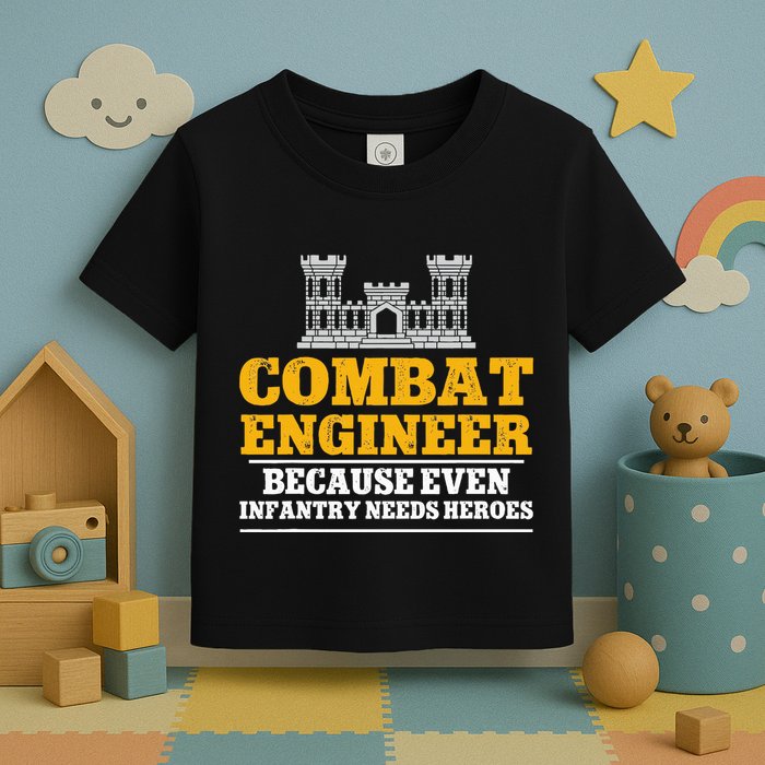 Combat Engineer Because Even Infantry Needs Heroes Toddler T-Shirt