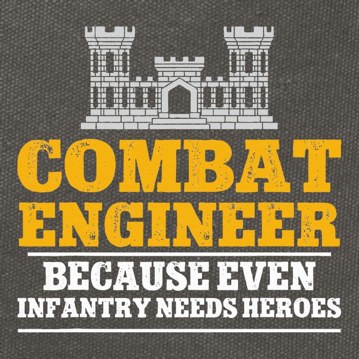 Combat Engineer Because Even Infantry Needs Heroes Cotton Canvas Backpack