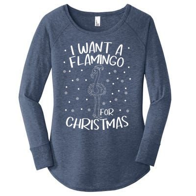 Christmas Exotic Bird Funny Flamazing Flamingo For Christmas Meaningful Gift Women's Perfect Tri Tunic Long Sleeve Shirt