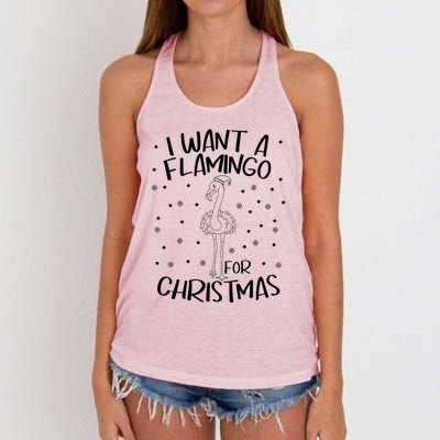 Christmas Exotic Bird Funny Flamazing Flamingo For Christmas Meaningful Gift Women's Knotted Racerback Tank