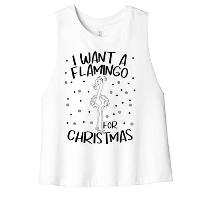 Christmas Exotic Bird Funny Flamazing Flamingo For Christmas Meaningful Gift Women's Racerback Cropped Tank