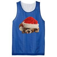 Cute English Bulldog Santa Costume Funny Christmas Bulldog Gift Mesh Reversible Basketball Jersey Tank