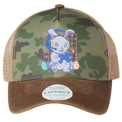 Cute Easter Bunny Rabbit Gamer Legacy Tie Dye Trucker Hat