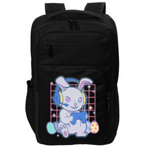 Cute Easter Bunny Rabbit Gamer Impact Tech Backpack