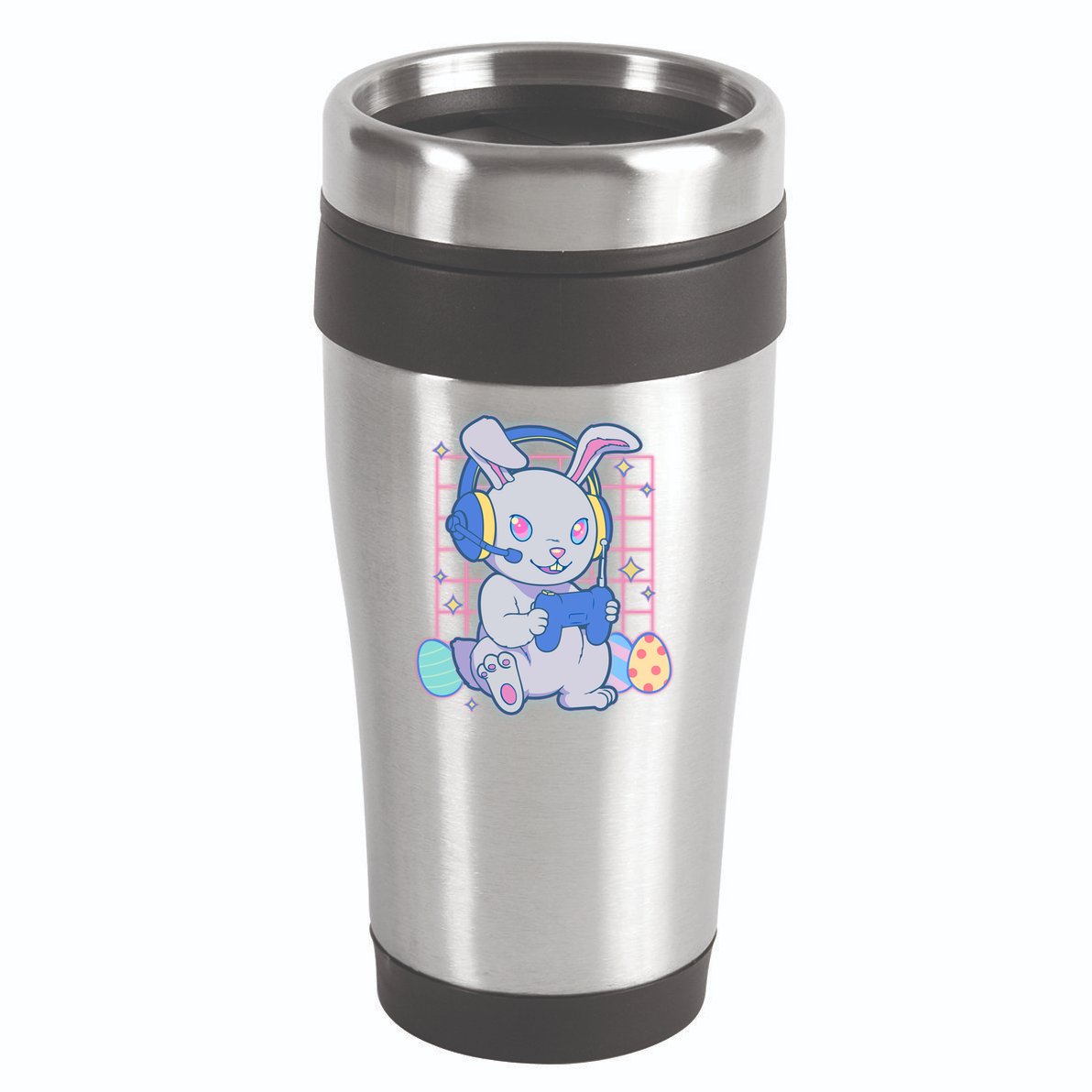 Cute Easter Bunny Rabbit Gamer 16oz Travel Tumbler