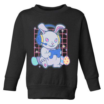 Cute Easter Bunny Rabbit Gamer Toddler Sweatshirt