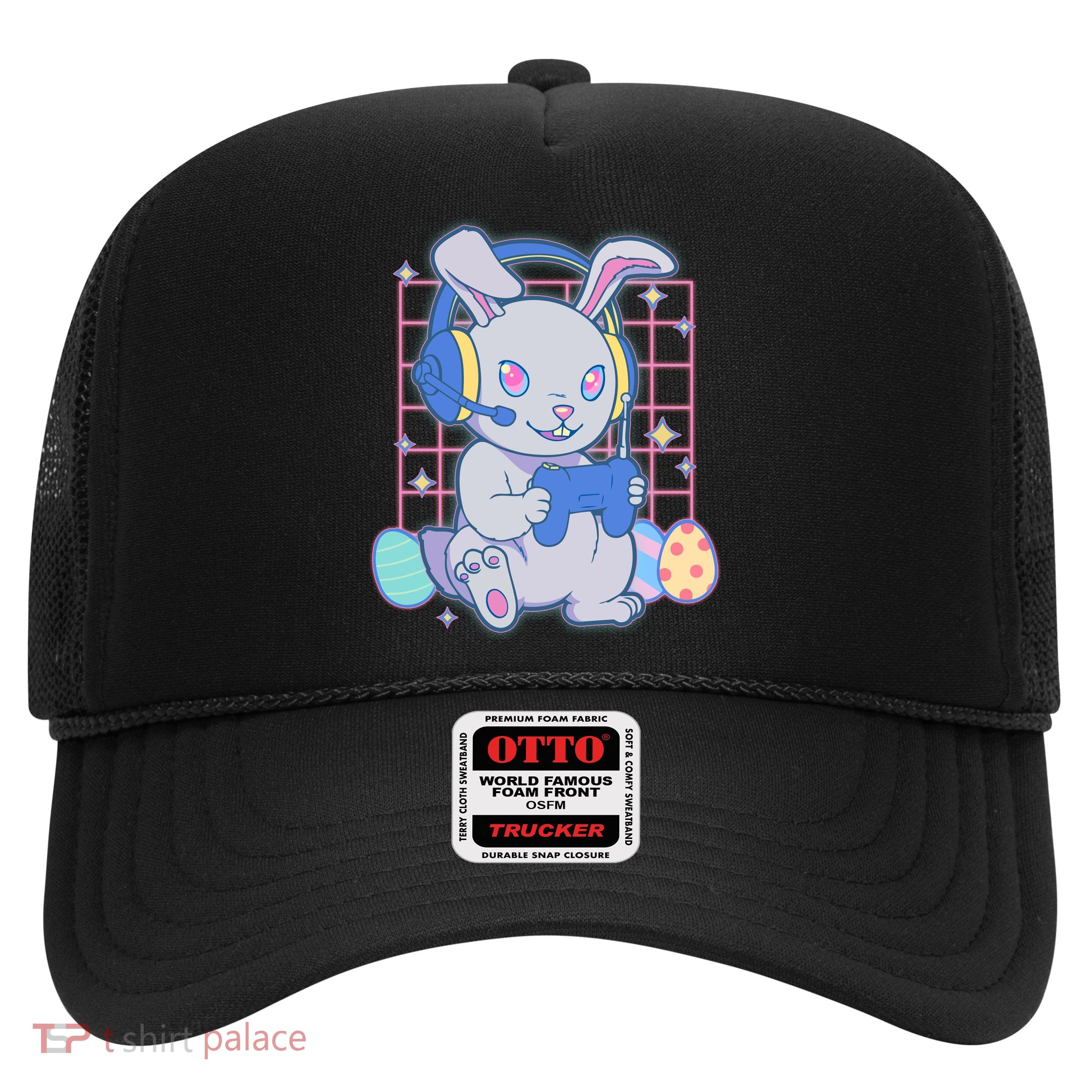 Cute Easter Bunny Rabbit Gamer Trucker Hat