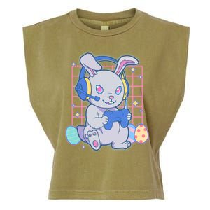 Cute Easter Bunny Rabbit Gamer Garment-Dyed Women's Muscle Tee