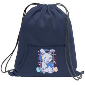 Cute Easter Bunny Rabbit Gamer Sweatshirt Cinch Pack Bag