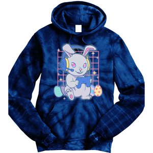 Cute Easter Bunny Rabbit Gamer Tie Dye Hoodie