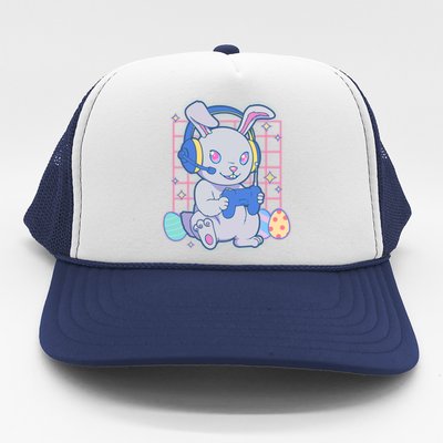 Cute Easter Bunny Rabbit Gamer Trucker Hat