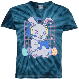 Cute Easter Bunny Rabbit Gamer Kids Tie-Dye T-Shirt