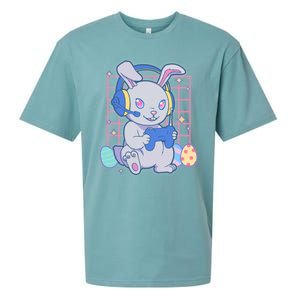 Cute Easter Bunny Rabbit Gamer Sueded Cloud Jersey T-Shirt