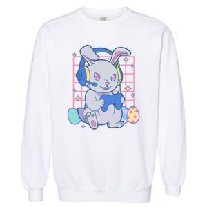 Cute Easter Bunny Rabbit Gamer Garment-Dyed Sweatshirt