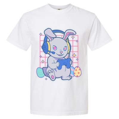 Cute Easter Bunny Rabbit Gamer Garment-Dyed Heavyweight T-Shirt