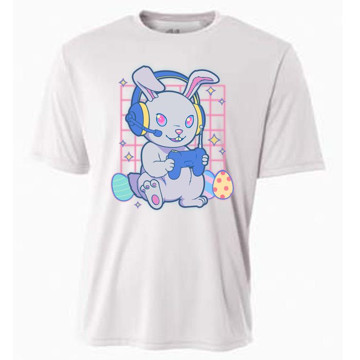 Cute Easter Bunny Rabbit Gamer Cooling Performance Crew T-Shirt