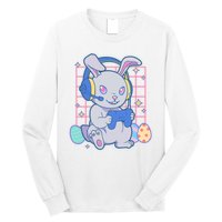 Cute Easter Bunny Rabbit Gamer Long Sleeve Shirt