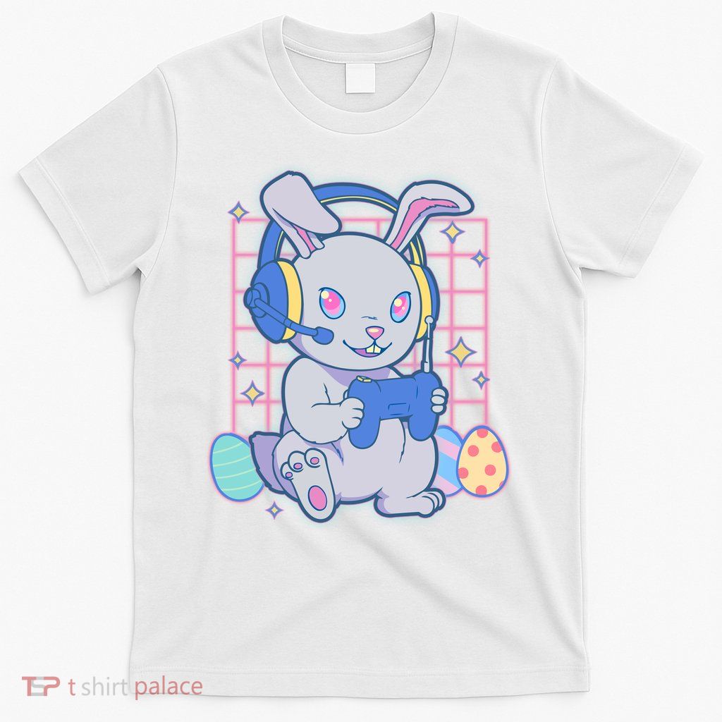 Cute Easter Bunny Rabbit Gamer T-Shirt