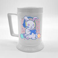 Cute Easter Bunny Rabbit Gamer Beer Stein