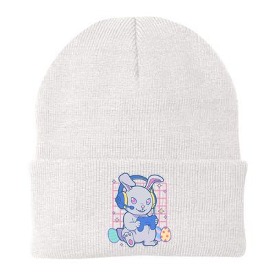 Cute Easter Bunny Rabbit Gamer Knit Cap Winter Beanie