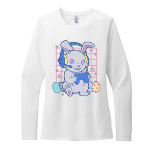 Cute Easter Bunny Rabbit Gamer Womens CVC Long Sleeve Shirt